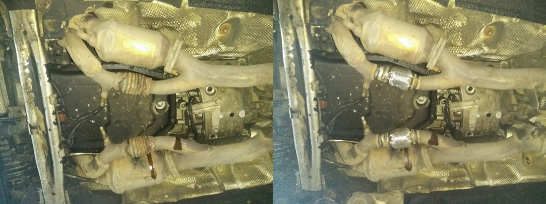 Замена гофры глушителя