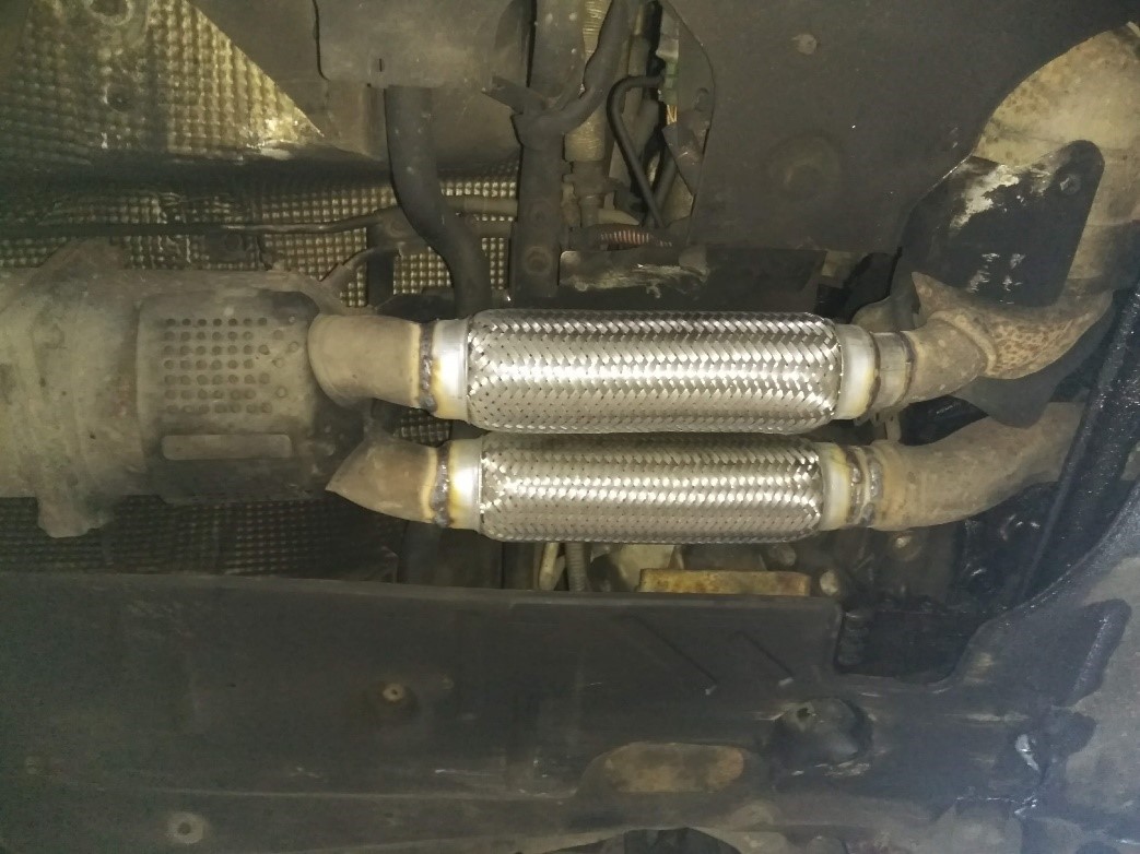 Замена гофры глушителя